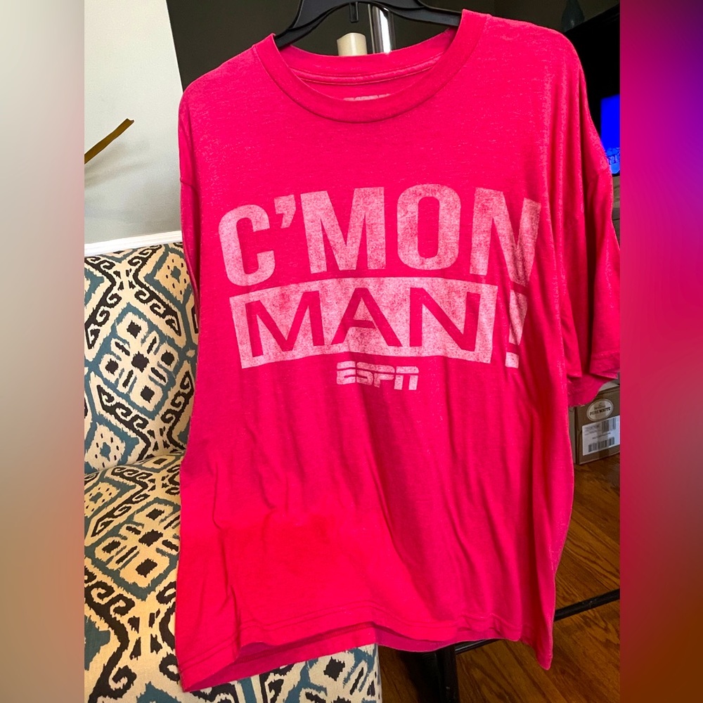 Men’s ESPN C’mon Man red T-shirt 2XLT